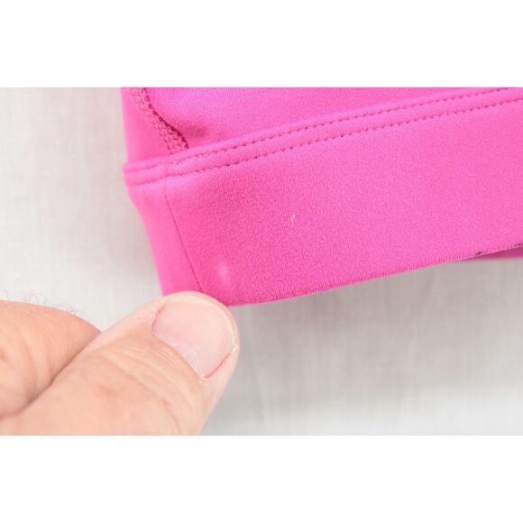 Peloton Racerback Tank Top Women's Large Hot Pink Crop Nylon Blend Stretch Logo - Picture 5 of 7